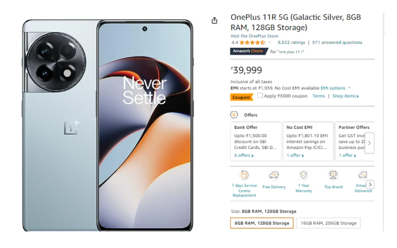OnePlus 11R 5G मोबाइल फोन मिल रहा है इतना सस्ता, जाने कीमत फीचर और स्पेसिफिकेशन